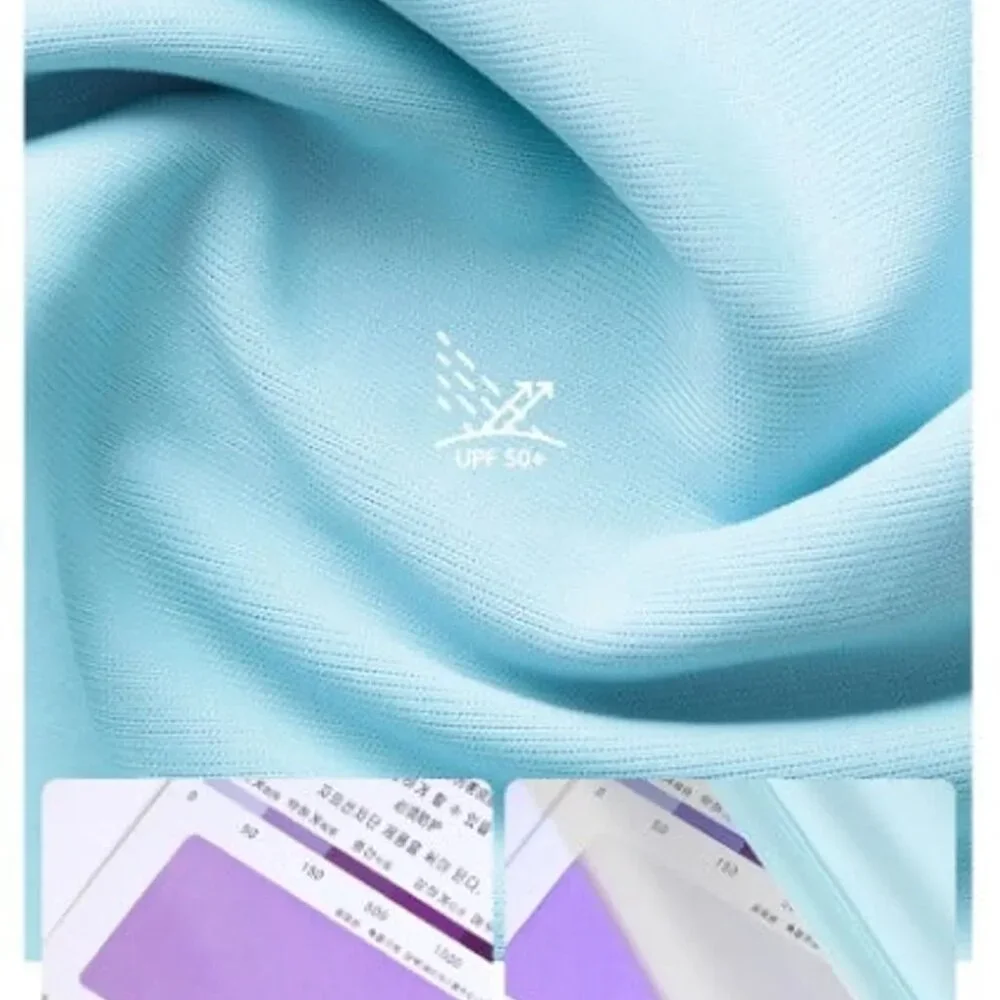 NWT Korea Let's Diet Sun Protect 100% UV CUT Face mask - Baby Blue